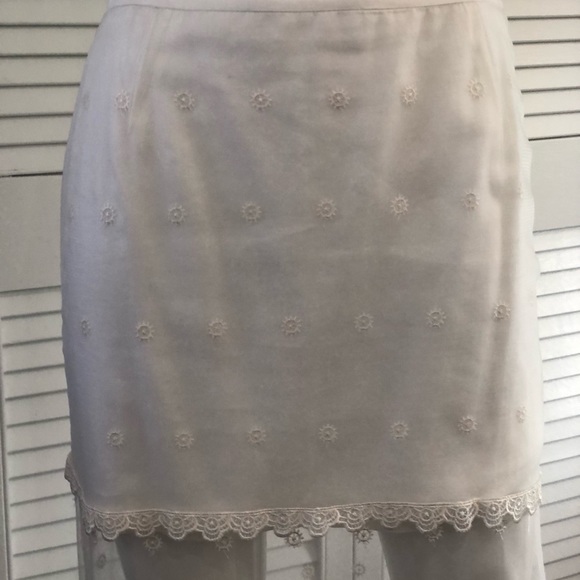 Escada Vintage 90s Escada Maxi Lace Overlay Mini Skirt - Picture 12 of 14